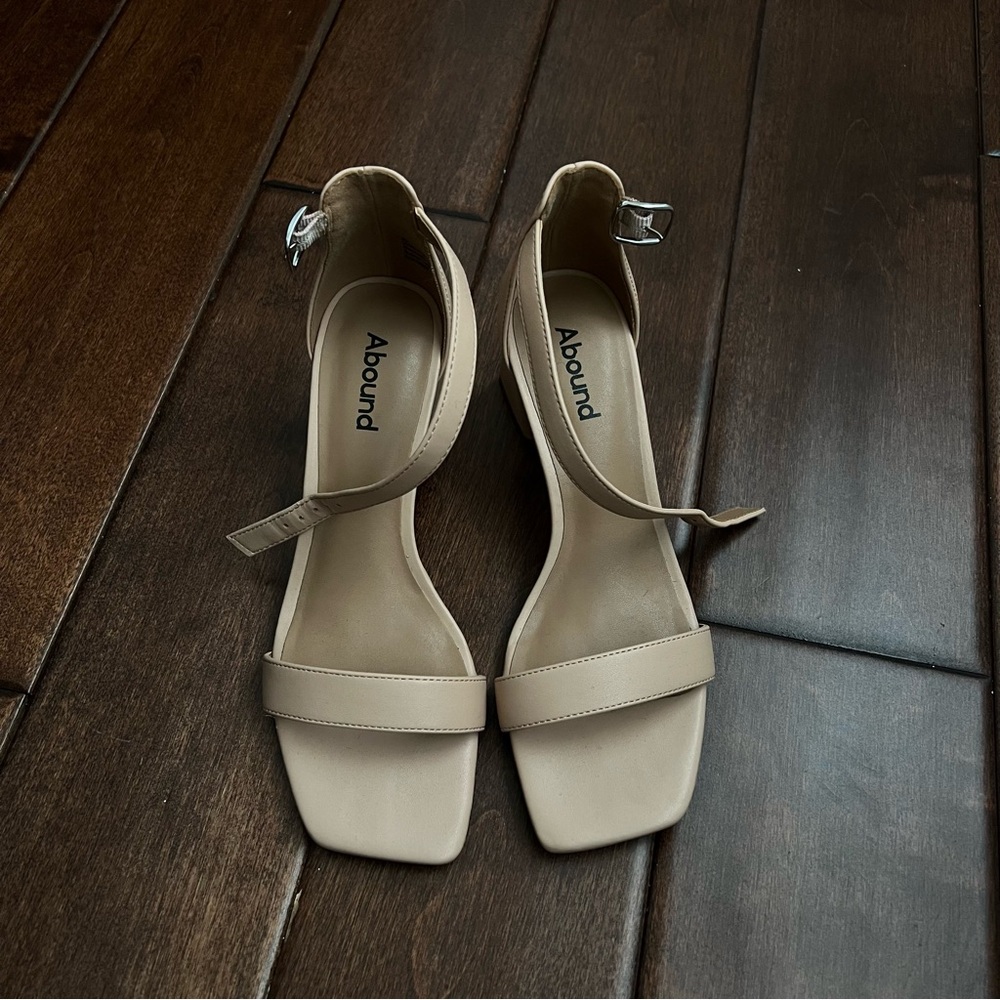 Nude Block Heels
